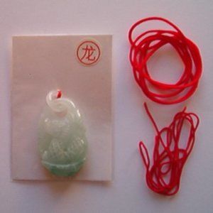 Zodiac Dragon Jade Pendant Necklace